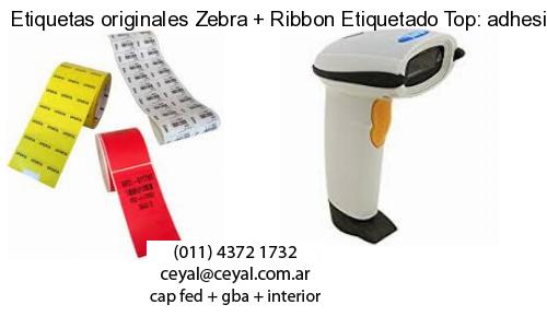 Etiquetas originales Zebra   Ribbon Etiquetado Top: adhesivo   ribbo