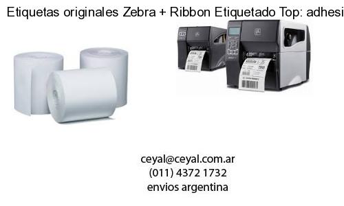 Etiquetas originales Zebra   Ribbon Etiquetado Top: adhesivo   ribbo