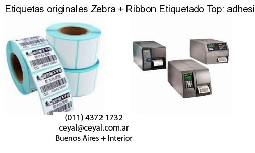 Etiquetas originales Zebra   Ribbon Etiquetado Top: adhesivo   ribbo