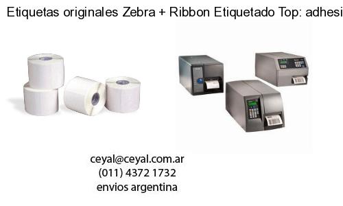 Etiquetas originales Zebra Ribbon Etiquetado Top: adhesivo ribbo