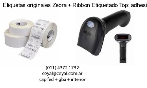 Etiquetas originales Zebra   Ribbon Etiquetado Top: adhesivo   ribbo