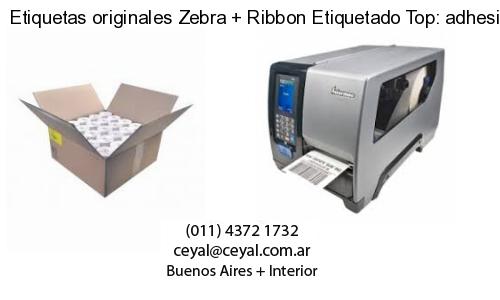 Etiquetas originales Zebra Ribbon Etiquetado Top: adhesivo ribbo