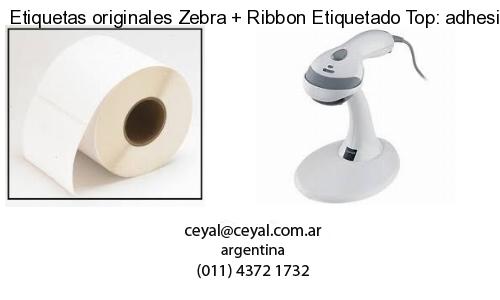 Etiquetas originales Zebra Ribbon Etiquetado Top: adhesivo ribbo