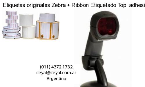 Etiquetas originales Zebra   Ribbon Etiquetado Top: adhesivo   ribbo