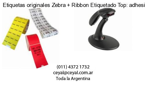 Etiquetas originales Zebra Ribbon Etiquetado Top: adhesivo ribbo