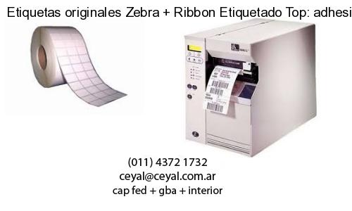 Etiquetas originales Zebra Ribbon Etiquetado Top: adhesivo ribbo