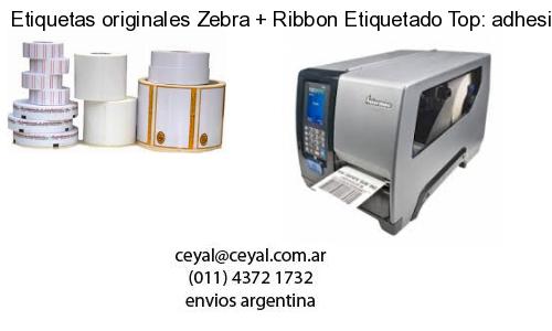 Etiquetas originales Zebra   Ribbon Etiquetado Top: adhesivo   ribbo