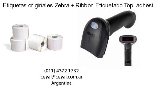 Etiquetas originales Zebra Ribbon Etiquetado Top: adhesivo ribbo