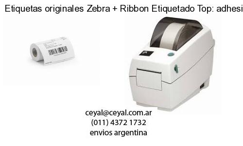 Etiquetas originales Zebra   Ribbon Etiquetado Top: adhesivo   ribbo