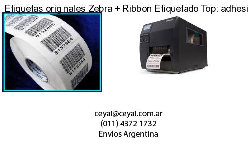 Etiquetas originales Zebra Ribbon Etiquetado Top: adhesivo ribbo