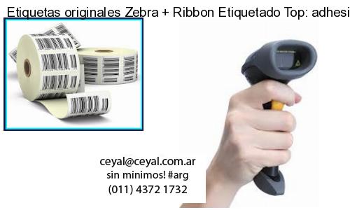 Etiquetas originales Zebra   Ribbon Etiquetado Top: adhesivo   ribbo