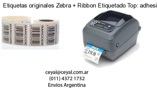 Etiquetas originales Zebra   Ribbon Etiquetado Top: adhesivo   ribbo