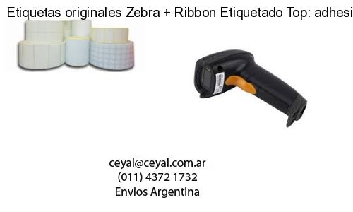 Etiquetas originales Zebra   Ribbon Etiquetado Top: adhesivo   ribbo