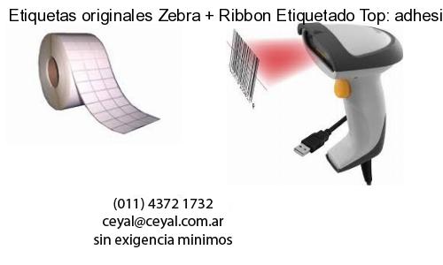 Etiquetas originales Zebra   Ribbon Etiquetado Top: adhesivo   ribbo