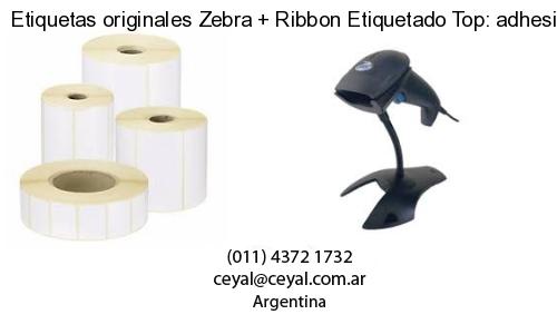 Etiquetas originales Zebra   Ribbon Etiquetado Top: adhesivo   ribbo