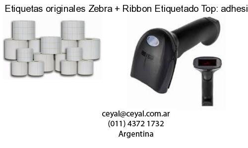 Etiquetas originales Zebra   Ribbon Etiquetado Top: adhesivo   ribbo