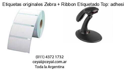 Etiquetas originales Zebra   Ribbon Etiquetado Top: adhesivo   ribbo