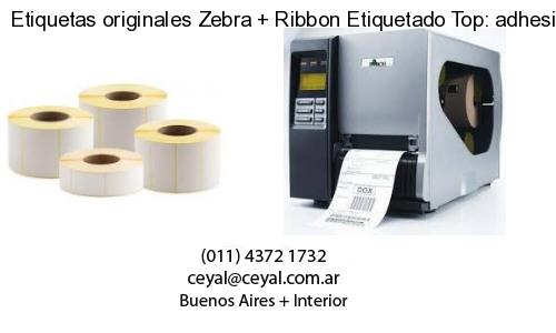 Etiquetas originales Zebra Ribbon Etiquetado Top: adhesivo ribbo