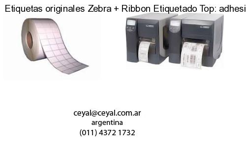 Etiquetas originales Zebra Ribbon Etiquetado Top: adhesivo ribbo