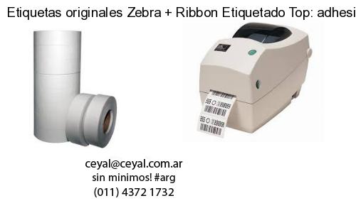 Etiquetas originales Zebra Ribbon Etiquetado Top: adhesivo ribbo