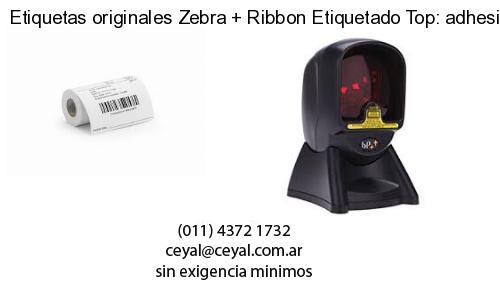 Etiquetas originales Zebra Ribbon Etiquetado Top: adhesivo ribbo
