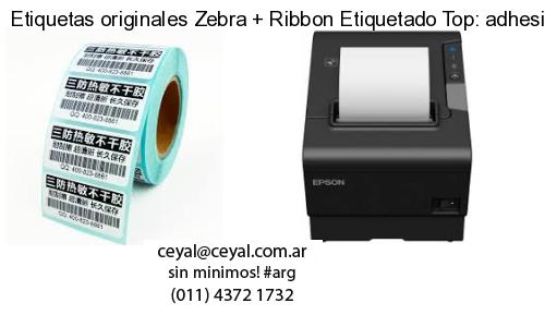 Etiquetas originales Zebra Ribbon Etiquetado Top: adhesivo ribbo