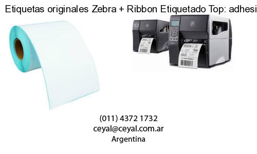 Etiquetas originales Zebra Ribbon Etiquetado Top: adhesivo ribbo