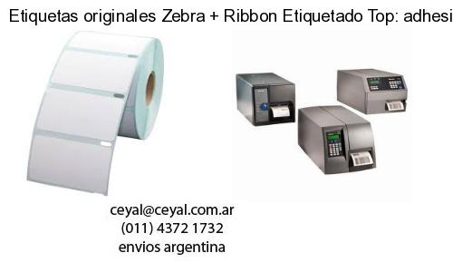 Etiquetas originales Zebra Ribbon Etiquetado Top: adhesivo ribbo