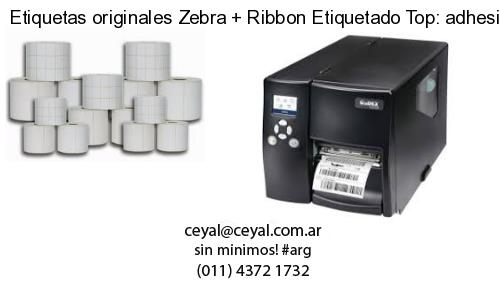 Etiquetas originales Zebra Ribbon Etiquetado Top: adhesivo ribbo