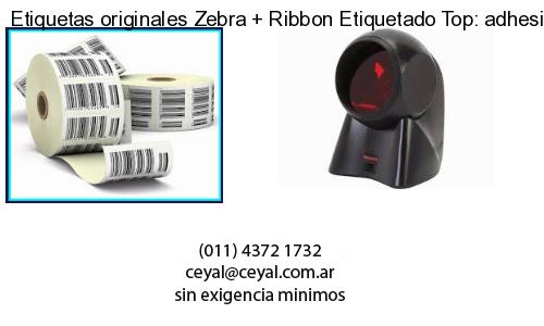 Etiquetas originales Zebra Ribbon Etiquetado Top: adhesivo ribbo