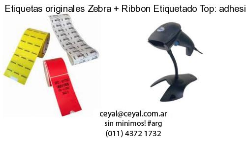 Etiquetas originales Zebra   Ribbon Etiquetado Top: adhesivo   ribbo