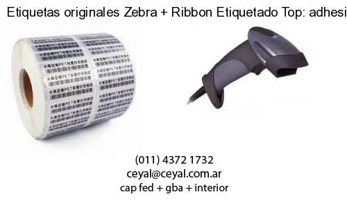 Etiquetas originales Zebra   Ribbon Etiquetado Top: adhesivo   ribbo