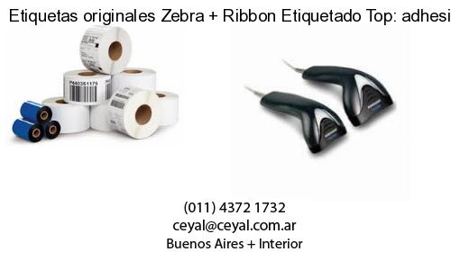 Etiquetas originales Zebra   Ribbon Etiquetado Top: adhesivo   ribbo