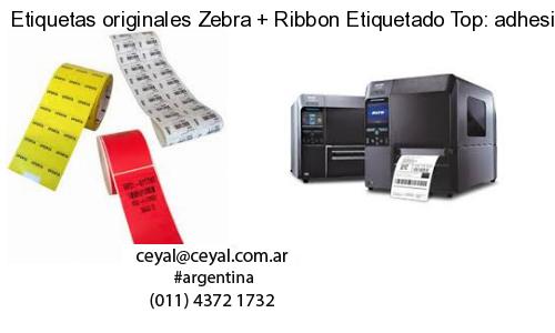 Etiquetas originales Zebra   Ribbon Etiquetado Top: adhesivo   ribbo