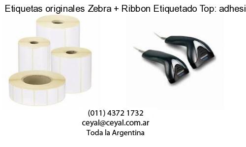 Etiquetas originales Zebra   Ribbon Etiquetado Top: adhesivo   ribbo