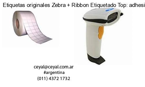Etiquetas originales Zebra Ribbon Etiquetado Top: adhesivo ribbo