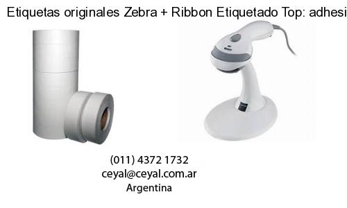 Etiquetas originales Zebra   Ribbon Etiquetado Top: adhesivo   ribbo