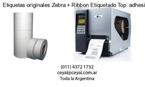 Etiquetas originales Zebra   Ribbon Etiquetado Top: adhesivo   ribbo