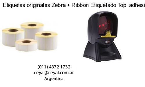 Etiquetas originales Zebra   Ribbon Etiquetado Top: adhesivo   ribbo
