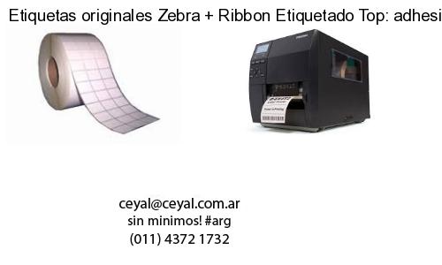 Etiquetas originales Zebra   Ribbon Etiquetado Top: adhesivo   ribbo