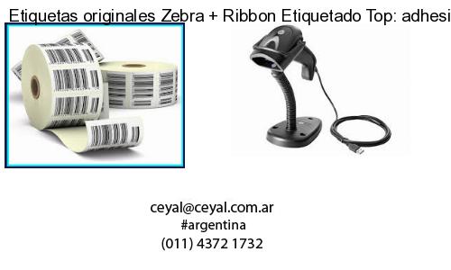 Etiquetas originales Zebra Ribbon Etiquetado Top: adhesivo ribbo