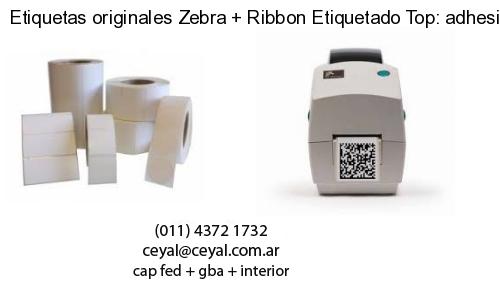 Etiquetas originales Zebra Ribbon Etiquetado Top: adhesivo ribbo