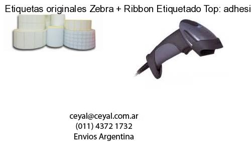 Etiquetas originales Zebra Ribbon Etiquetado Top: adhesivo ribbo