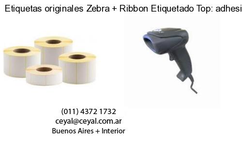 Etiquetas originales Zebra Ribbon Etiquetado Top: adhesivo ribbo