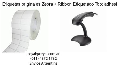 Etiquetas originales Zebra Ribbon Etiquetado Top: adhesivo ribbo