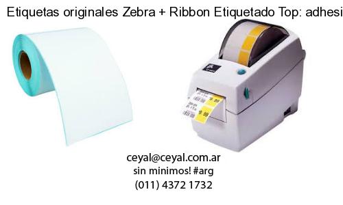 Etiquetas originales Zebra   Ribbon Etiquetado Top: adhesivo   ribbo