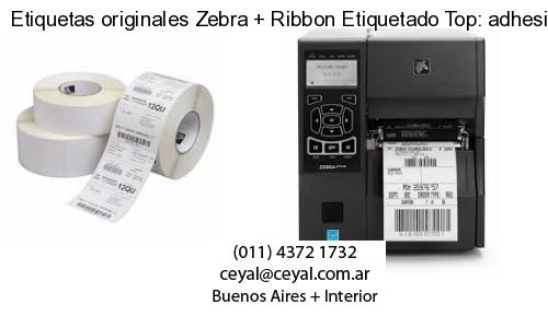 Etiquetas originales Zebra   Ribbon Etiquetado Top: adhesivo   ribbo