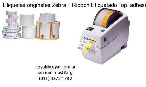 Etiquetas originales Zebra   Ribbon Etiquetado Top: adhesivo   ribbo