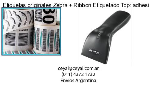 Etiquetas originales Zebra Ribbon Etiquetado Top: adhesivo ribbo