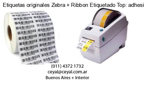 Etiquetas originales Zebra Ribbon Etiquetado Top: adhesivo ribbo